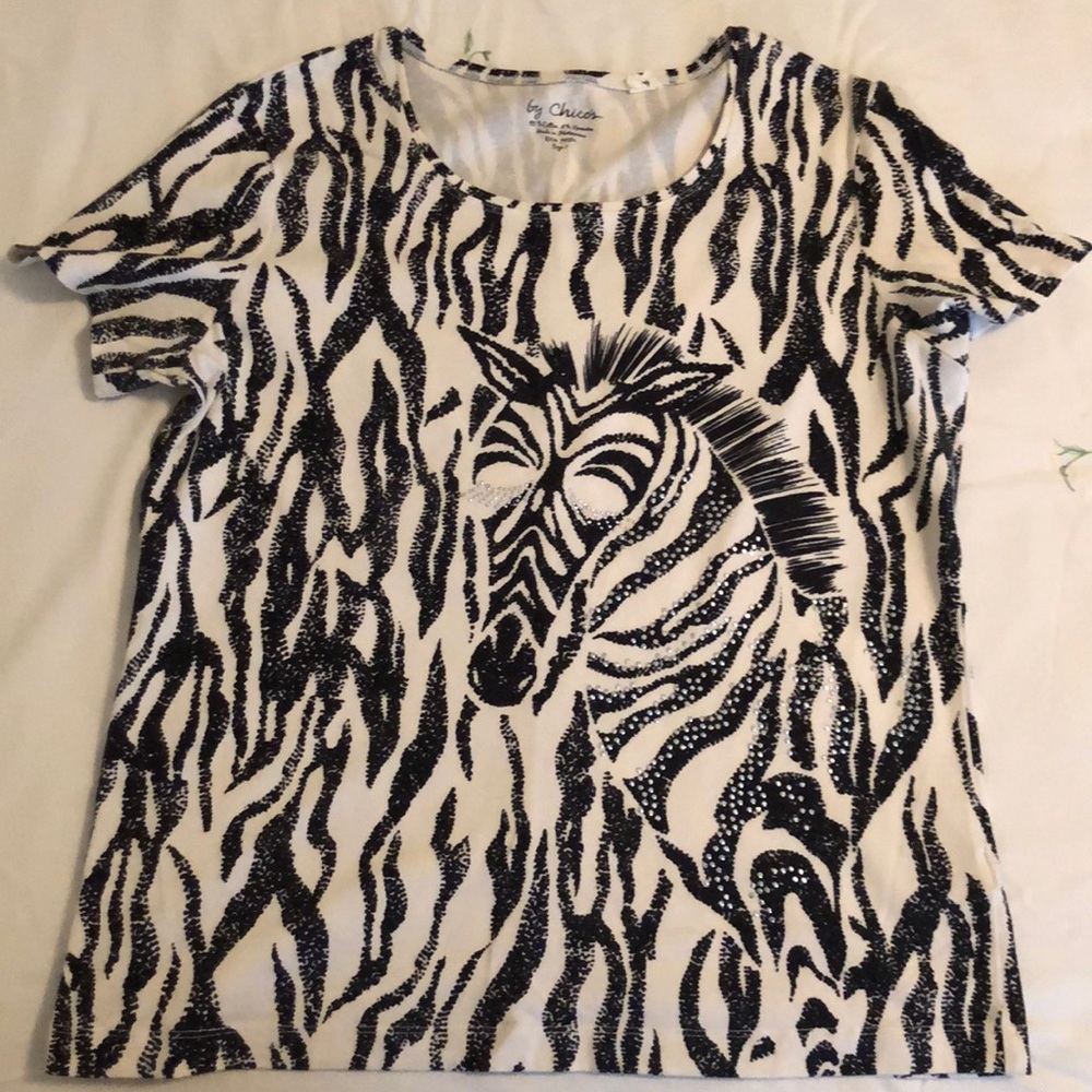 Chicos Zebra print blouse
